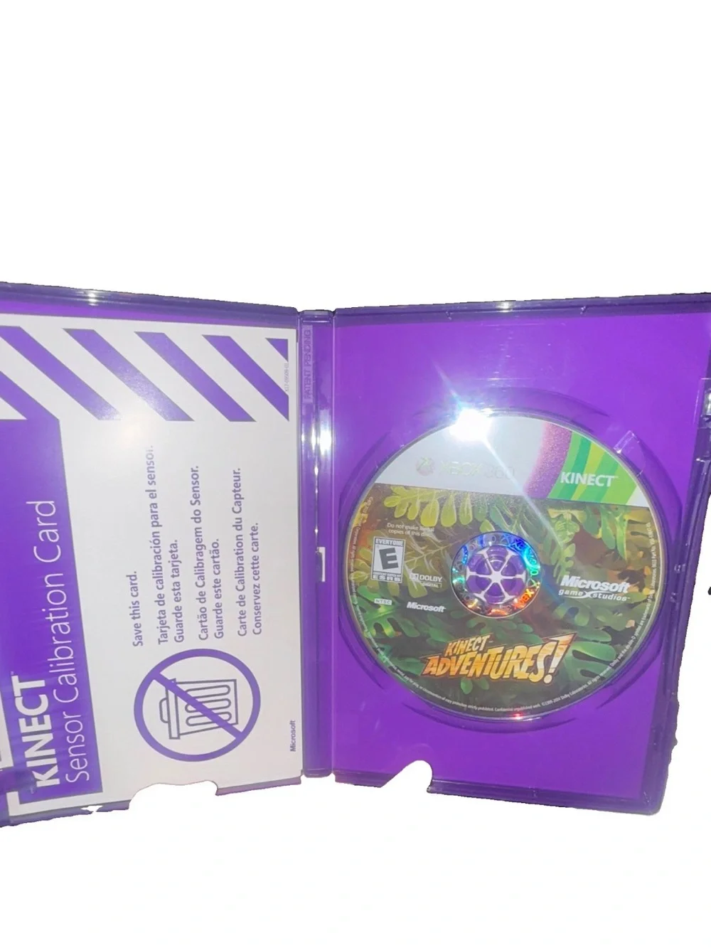 Kinect Adventures! Xbox 360 Game - Purple Case
